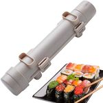 Anasha Sushi Making Kit, Food Grade Sushi Maker, DIY Sushi Roller, 10.6-inch Sushi Bazooka, Perfect Sushi Mold for Beginners to Make Various Delicious Sushi (Beige)