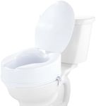 VEVOR Raised Toilet Seat, 12.5cm Height Raised, 136 kg Weight Capacity, Universal Toilet Seat Riser, Screw Rod Locking, with Toilet Seat, for Elderly, Handicap, Patient, Pregnant, Medical