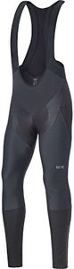 GORE WEAR Windproof Men's Bicycle Bib Short, with Seat Insert, C7 Gore Windstopper Pro Bib Tights+, M, Black, 100270