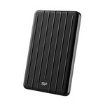 Silicon Power 1TB Rugged Portable External SSD Bolt B75 Pro USB 3.1 Gen 2 with USB-C to USB-C/USB-A Cables, Black,SU010TBPSD75PSCKEU