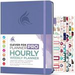 Clever Fox Planner PRO Schedule – Undated Weekly & Monthly Life Planner with Time Slots, Appointment Book & Daily Organizer, A4 (Lavender)