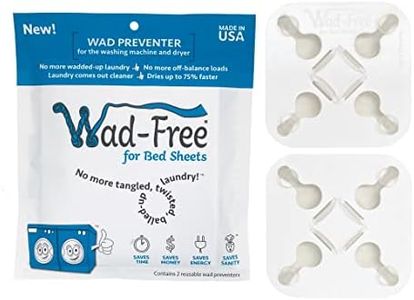 WAD-Free for Bed Sheets - As Seen on Shark Tank - Bed Sheet Detangler Prevents Laundry Tangles and Wads in The Washer and Dryer - Contains Enough for 2 Sheets, Flat or Fitted - Made in USA… (2)