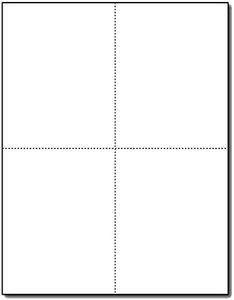 Heavyweight Blank Postcard Paper for Printing - 20 Sheets / 80 Postcards - White - Perforated 4 per Sheet - Thick 80lb Cover Cardstock - Inkjet/Laser Printable