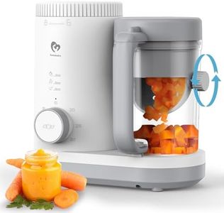 Baby Food Maker Bellababy Baby Food Processor, Puree Blender Steamer with Reversible Steam Basket, One Button Easy Operation & Large Opening for Easy Cleaning