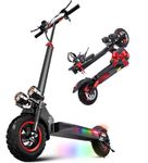 10'' Electric Scooters Adult,40-45km Range 48V 15Ah Battery,Foldable Pure escooter, Dual Braking System & Shock Absorption Offroad Fast Electric Scooter for Teens Gifts,Max Load 150kg