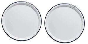 B N R EXPORTS Dish Plate ENAMLLED Pack of Two Big Size (Heavy Duty) 31 cm x 31cm x 3cm