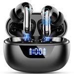 Wireless Earbuds, Bluetooth 5.3 Headphones with 4 ENC Noise Cancelling Mic, Mini Wireless Headphones in Ear Deep Bass, Wireless Earphones 48H Playtime LED Display, Ear buds IP7 Waterpoof, USB-C, Black