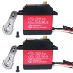 ANNIMOS Pack of 2 Digital Servo 25KG Full Metal Gear High Torque Waterproof for RC Car Crawler Robot