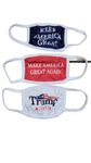 Trump Face Mask 3-PACK | Safety Reusable & Washable Anti Dust Mouth Fashion Balaclava Cover | Breathable Bandana with Carbon Filter Slot | MAGA KAG TRUMP 2020 | Men Women Outdoor Indoor