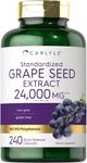 Carlyle Grape Seed Extract 16,000 mg Equivalent 240 Capsules – Maximum Strength Standardized Extract | Non-GMO, Gluten Free