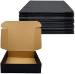 24 Pack 11x9x3 inch Black Shipping Boxes ，Cardboard Packaging Boxes for Mailing Shipping Corrugated Cardboard Boxes for Packaging Small Business Craft Flat Shipping Boxes Empty Gifts Giving Products