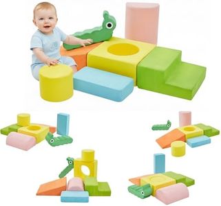 QUCHI Climbing Toys for Toddlers, Baby Climbing Blocks, 7-Piece Soft Foam Climbing Blocks Set, Baby Climbing Toys, Toddler Playtime Corner Climber Foam Play Gym for Climbing Crawling and Sliding