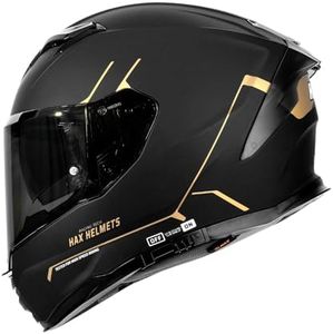 HAX Force Aerodynamic Full Face Motorcycle Helmet for Street Bike DOT & ECE
