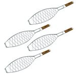 ToCis Big BBQ Fish Grilling Basket Spatula Holder Barbecue Accessories