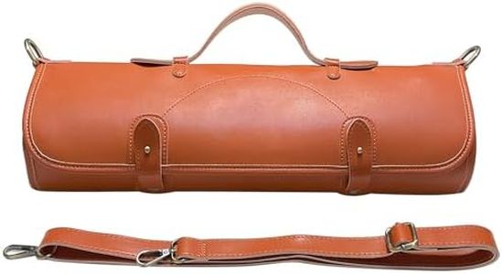 Begin Anywhere Premium Knife Roll Bag Convenient Storage and Protection for Your Chef Knives - Full Body Leather Made Ideal Knife Bag for Chefs, 10 Knife Slots and 1 Zipper Pocket