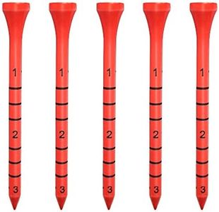 Zivisk Golf Tees Madera,Tees de Golf 83mm Paquete de 100 Tees de Madera bambú (Rojo)