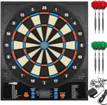 CyeeLife ZD01G Electronic Dartboard with 12 Darts Set and Accessories, Battery/Adaptor/German-English, 3 Language Change