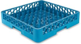 Carlisle FoodService Products Opticlean Plastic Dish Rack with Versatile Pegs, 2.5 Inch, Carlisle Blue, (Pack of 6)