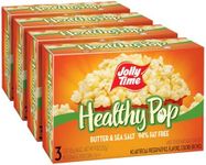 Jolly Time Healthy Pop Microwave Popcorn, Low Fat Gluten Free Non-GMO (Healthy Pop - Butter & Sea Salt, 3 Ounce (Pack of 12))