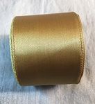 Bright Home Decor™ Multi-Purpose Double Side 2 Inch Satin Ribbon Roll of 10 Meters for Parties Decorations, Invitation Card, Gift Wrapping, and Craft, Project Work - Dark Golden