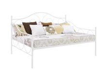 DHP 4022139 Victoria Daybed Frame with Metal Slats, Full, White