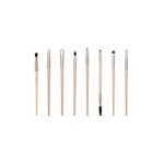 Milagro Beauty Eye Essential Makeup Brush Set, Includes Firm Blending, Eyeshadow, Eyeliner, Smudge, Large Crease, Pencil, Highlighter, Concealing, And Foundation Brushes With Sparkle Holder (Set Of 8)