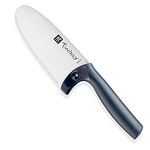 ZWILLING Twinny Stainless Steel Children's Chef's Knife with Finger Protection, Dishwasher Safe, Navy Blue, 4-Inch (1009472)