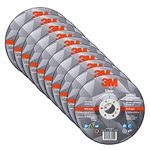 3M Silver Grinding Wheel, Depressed Center – For Right Angle Grinder – 6” diam. x 1/4” thick x 7/8” arbor hole – Type 27 – 87450 – Pack of 10