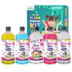 HOTKEI (Make 40+ slimes) Multicolor Scented DIY Magic Toy Slimy Slime Activator Glue Gel Jelly Putty Making kit Set Toy for Boys Girls Kids Slime Making Kit 4 Colored Glue 1 Activator 200 ml Each