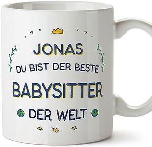 Mugffins Tazza Personalizzata in ceramica per nanny(m) uomo 11 oz / 350 ml - In Tedesco - Beste der Welt - Idea regalo per compleanno, anniversario, natale, laurea