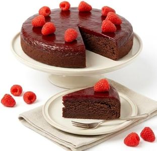 Andy Anand Exquisite 9" Chocolate Raspberry Cake 9" with Real Chocolate Truffles, Made Traditionally for Luxurious Creaminess, Birthday, Wedding, Anniversary (2.8 lbs)
