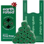 Earth Rated Dog Poop Bags with Tie Handles on Refill Rolls, Extra Wide, Easy-Tie Opening, Guaranteed Leak-Proof, Lavender Scented, 120 Count