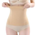 Brachy Waist Trainer for Women Postpartum Belly Band Wrap Belt C-Section Recovery Tummy Control Waist Cincher Body Shaper Beige