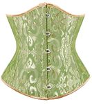 Alivila.Y Fashion Womens Brocade Underbust Boned Corset Waist Trainer Shaper - Green -