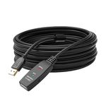 Xingsiyue 30M USB 2.0 Active Repeater Cable Extension Lead with Signal Amplification, Signal Amplifier Repeater USB Connection Cord