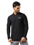 TECHNOSPORT Mens Slim Fit Solid Polo T-Shirt for Gym, Workout, Sports and Regular Use - (MTP702BLK_Black_2XL)