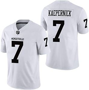 MESOSPERO ImWithKap 7 Colin Kaepernick IM with KAP All Stitched Movie Football Jersey Black S-XXXL (7 Colin Kaepernick White, X-Large)
