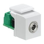 Leviton 40839-SWS QuickPort Snap-In Module with 3.5Mmm Stereo Jack, Female To Screw Terminal, White by Leviton