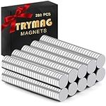 TRYMAG Magnets, 280Pcs Small Strong Neodymium Magnets Tiny Rare Earth Magnets Round Fridge Magnets for Whiteboard, Office, DIY, Science, Photo - Come with a Storage Case