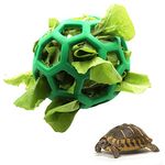 Tortoise Treat Ball Toy Hay Feeder Ball Hanging Feeding Grass Ball Fruit Vegetable Feeder Holder Foraging Toy for Small Animals Pet Tortoise Turtle