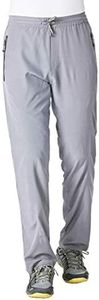 Rdruko Men's Sweatpants with Zipper Pockets Open Bottom Athletic Pants for Jogging, Workout, Gym, Running, Training(Light Grey, US L)