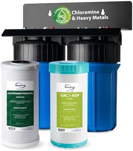iSpring WGB21B-KSNC Whole House Water Filter System, SGS-Tested to Remove up to 94.4% of Chloramine, 5-Layer Filtration Reduces Heavy Metals, Lead, Chlorine, Sediment, VOC, 10” x 4.5” Filters