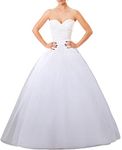 dgdgbaby Hoopless Petticoats Crinoline A-line Slips Underskirt for Bridal Gown Floor Length White, White, One Size