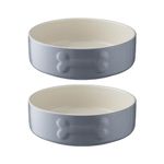 Mason Cash Colour Mix Grey Set Of 2 Dog Bowls 15cm