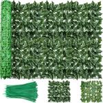 BDUSXYZ Artificial Ivy Privacy Fence Screen - 99x60in Faux Ivy Privacy Screen for Garden Outdoor (Green)