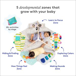 LOVEVERY Play Gym – Baby Activity Mat with Developmental Toys
