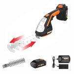 WORX WG801 Lithium Ion Shear Shrubber Trimmer, Black/Orange