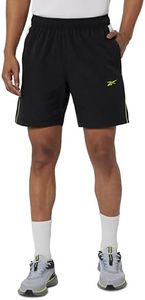 Reebok Men's Black Shorts | Running | Ease Stretch Poly Shorts | Regular FIT | 100% Polyester with Speedwick tech