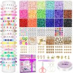 Gionlion Friendship Bracelet Kit Concert Bracelets Merch, 5200 Pcs Clay Beads Bracelet Making Kit for Jewellery Making, DIY Arts Crafts Gifts Toys for Kids Teen Girls