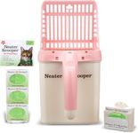 Neater Pets Neater Scooper Standard Size, 60 Refill Bags – Mess-Free Cat Litter Scooper with Bag, Spill-Proof Kitty Litter Scoop with Bin/Scoop Holder
